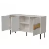 Chest of drawers Cama Meble INSERTO 3D 143.5×40×80 cm — cashmere finish with LED