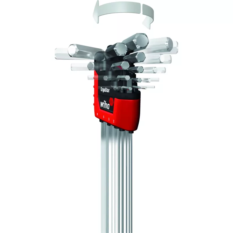 Wiha 369R L-shaped hex key set Metric 9 pc(s)