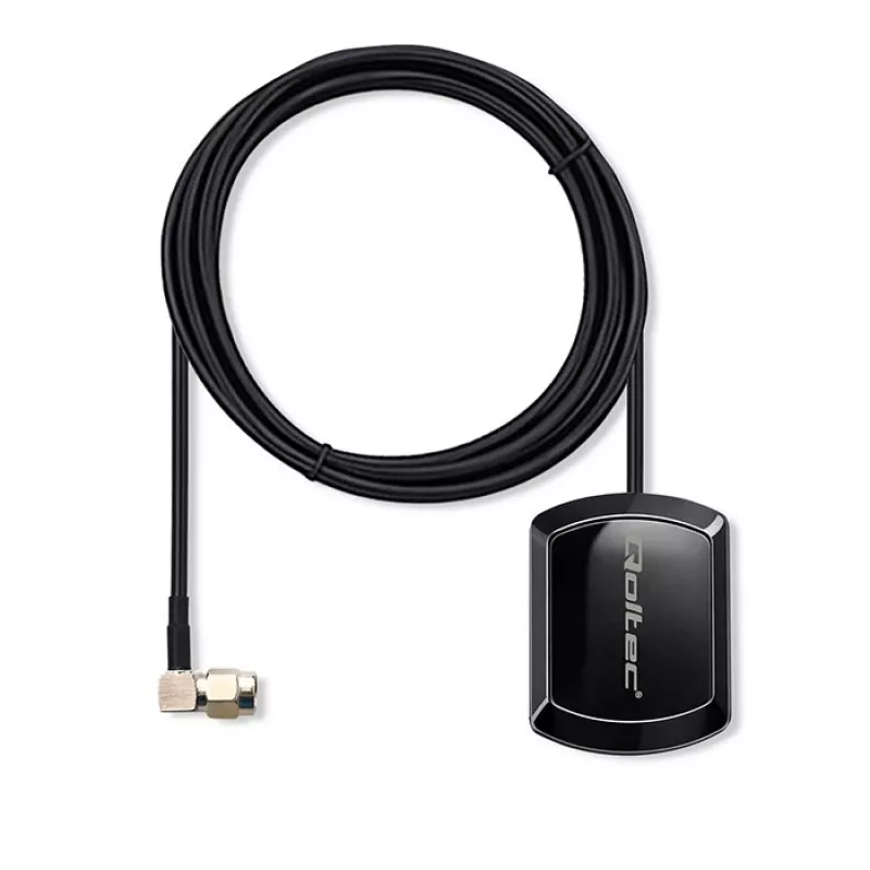 External GPS/GLONASS Antenna QOLTEC 28 dBi 50 W with SMA right-angle connector