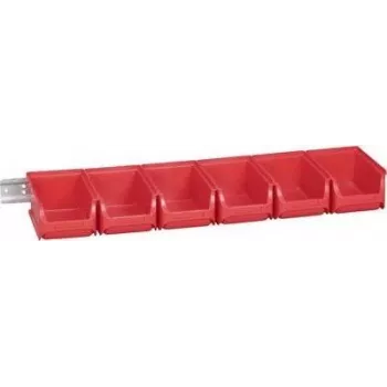 Storage box allit 457060 — dimensions 615×165×75 mm, red, 1 pc