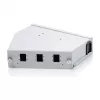 DIN rail fiber optic splice distributor DIGITUS DN-96894 — angled, 6 SC SX / LC DX, aluminium, grey