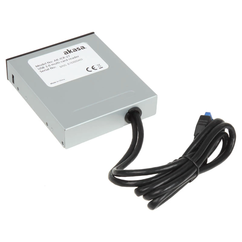 Akasa AK-ICR-27 card reader USB 3.2 Gen 1 (3.1 Gen 1) Internal Black, Grey