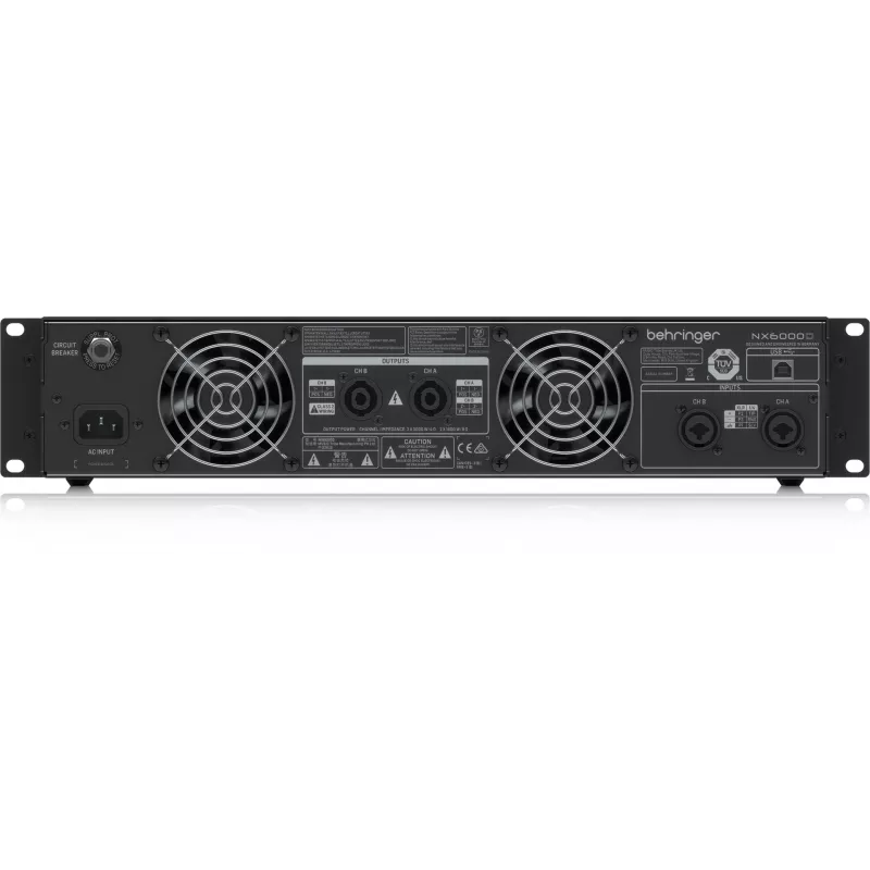 Behringer NX6000D audio amplifier 2.0 channels Home Black