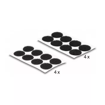 Mounting pad DeLOCK 19088 Hook-and-loop dots round 64 pieces black