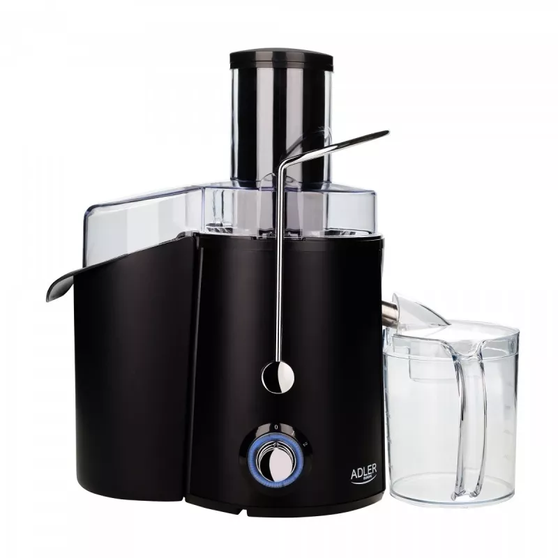 Centrifugal juicer Adler AD 4127 — 1000 W, black, juice container, 3.9 kg