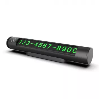 Temporary Car Parking Card Tellur TLL171251 — metallic black, displays two phone numbers