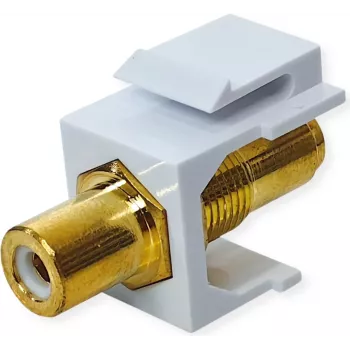VALUE ROLINE Keystone-Coupling RCA Shielded Plastic White (25.99.8211)