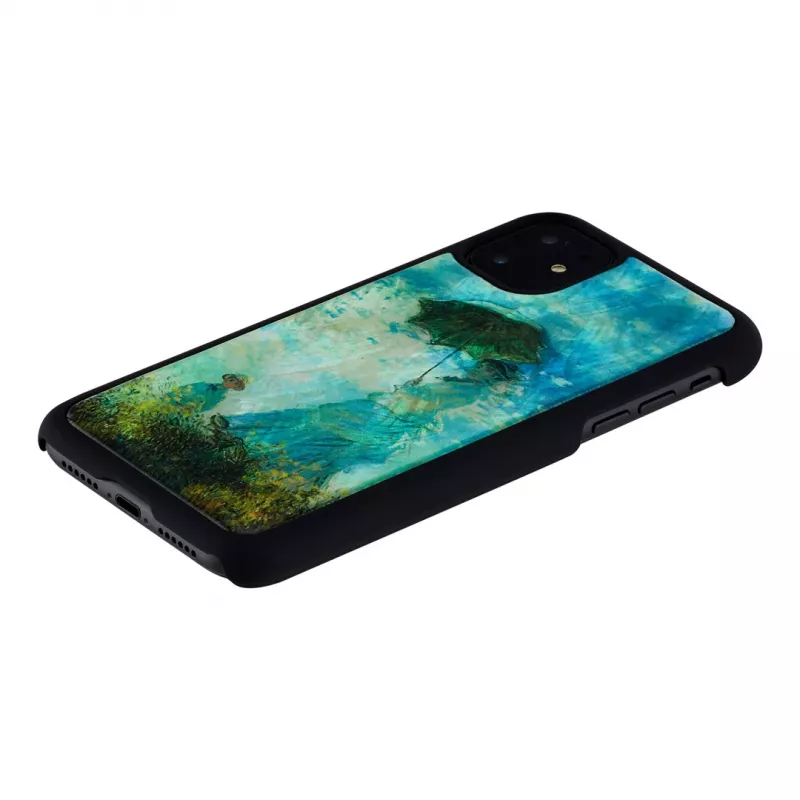 Smartphone case iKins for iPhone 11 — Black Camille design, protective cover