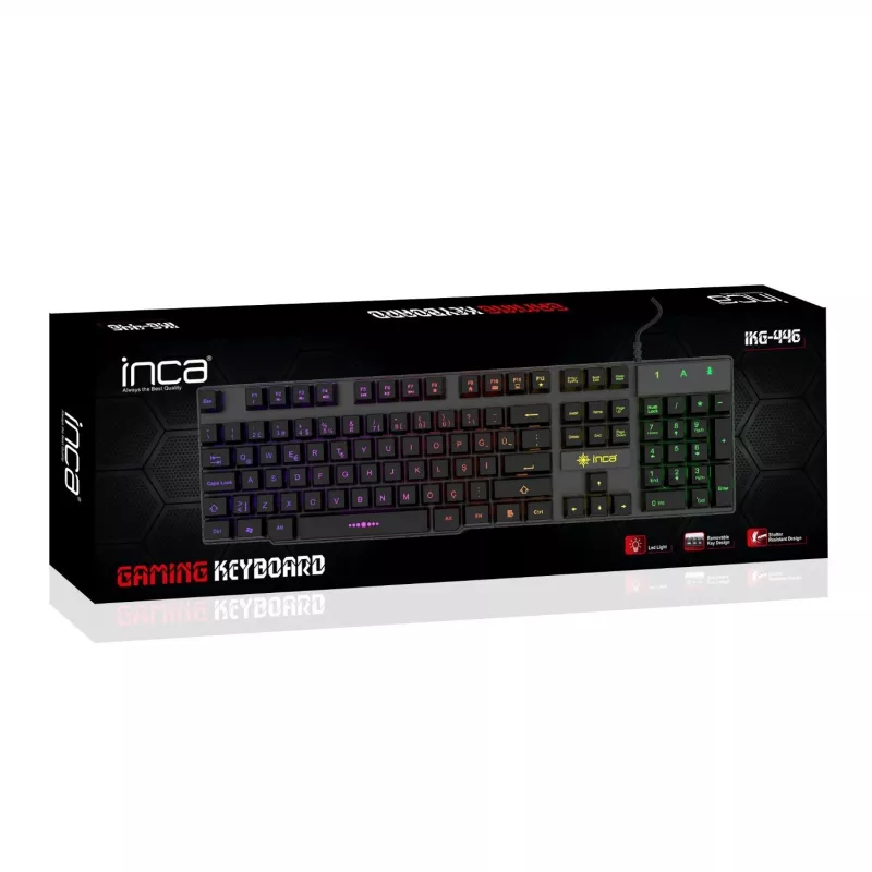 Incase Gaming Keyboard IKG-446 Regenbogen, RGB, dt. Layout retail