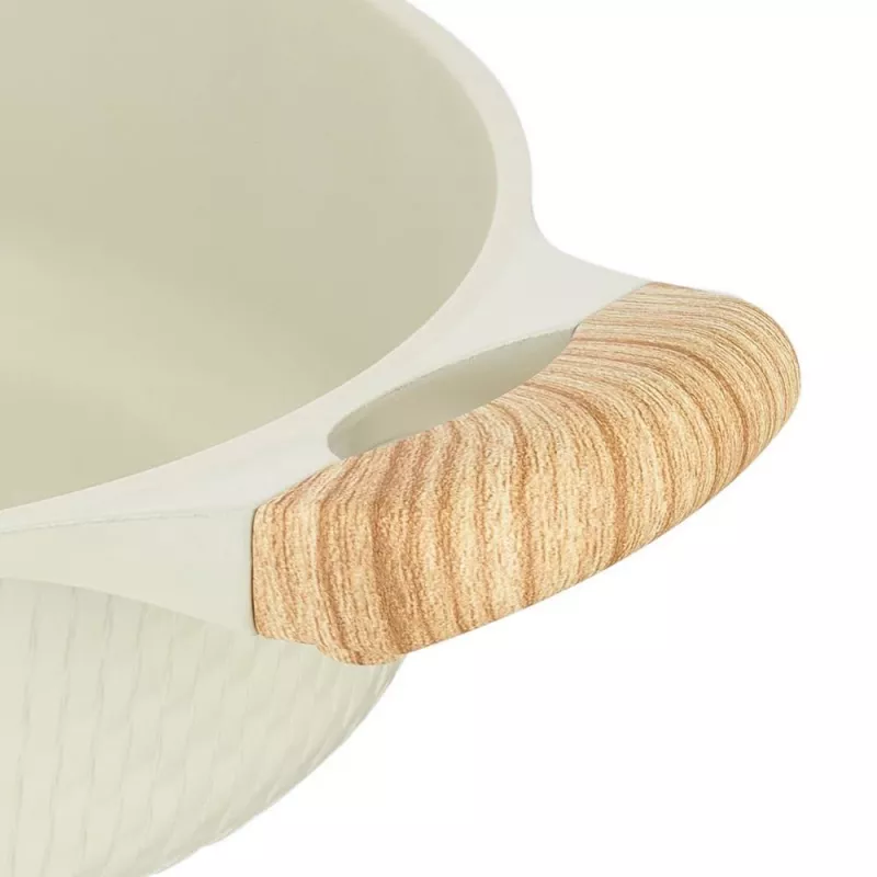 Shallow pot D28cm 4.1L/beige