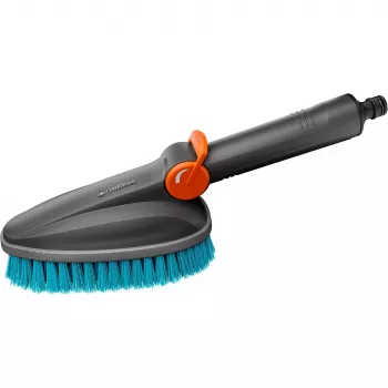 Cleansystem hand brush M hard grey turquoise all-round soft plastic strip