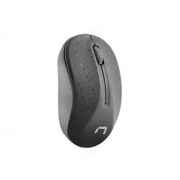 Wireless optical office mouse NATEC Toucan Office RF — ambidextrous, 1600 DPI, 3 buttons, wheel, grey/black