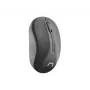 Wireless optical office mouse NATEC Toucan Office RF — ambidextrous, 1600 DPI, 3 buttons, wheel, grey/black