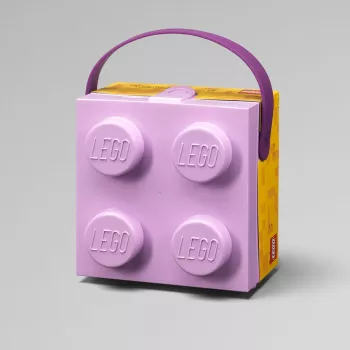 Storage box Room Copenhagen LEGO Box with Handle Lavender 40240004 — plastic storage container for LEGO and toys