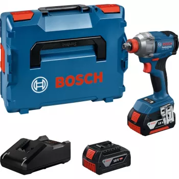 Cordless Impact Wrench GDX 18V-285 Professional, 18Volt (Blue, 2x Lithium-Ion Battery 4,0Ah, in L-BOXX)