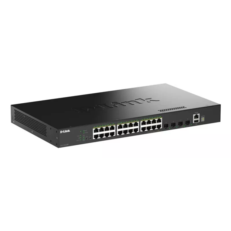 D-Link 28-Port Gigabit Stackable PoE+ Smart Managed Switch with 4 x 10G SFP+ Ports