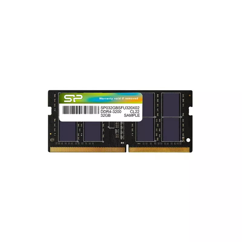 SILICON POWER DDR4 SODIMM RAM memory 3200 MHz CL22 32 GB (SP032GBSFU320X02) Black