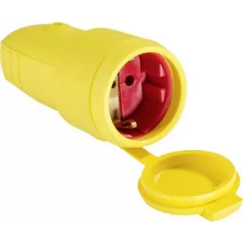 as - Schwabe 62413 Grounded Coupler rubber 230 V Yellow IP44 (62413)