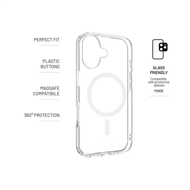 MagSafe case FIXED MagPure for Apple iPhone 17 — clear, MagSafe-compatible protective shell