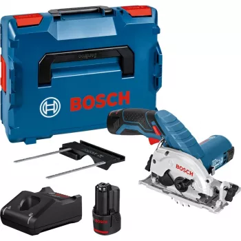 Cordless Handheld Circular Saw GKS 12V-26 Professional, 12Volt (Blue/black, 2x Lithium-Ion Battery 3,0Ah, in L-BOXX)