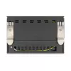 Blank Panel 6‑port for Keystone RJ‑modules DELOCK 90628, black, metal, for table/wall/DIN‑rail mounting