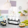Egg cooker Rommelsbacher ER 600 — electric egg boiler, 6-egg capacity, 400 W, stainless steel, transparent lid
