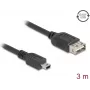USB Cable DeLOCK 81526 3m Mini-USB B USB A Black USB 2.0