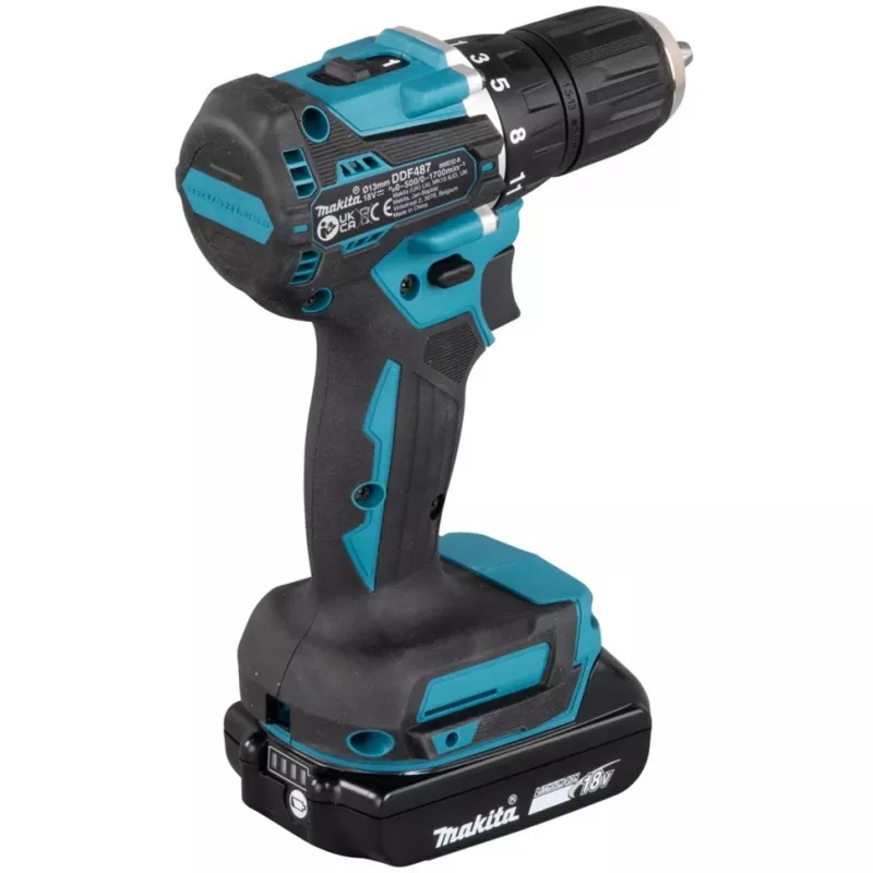 Makita DDF487RAJ power screwdriver/impact driver 1700 RPM Black, Green