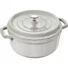 Cast iron round pot Staub La Cocotte 3.8 l truffle — enameled, tight-fitting lid