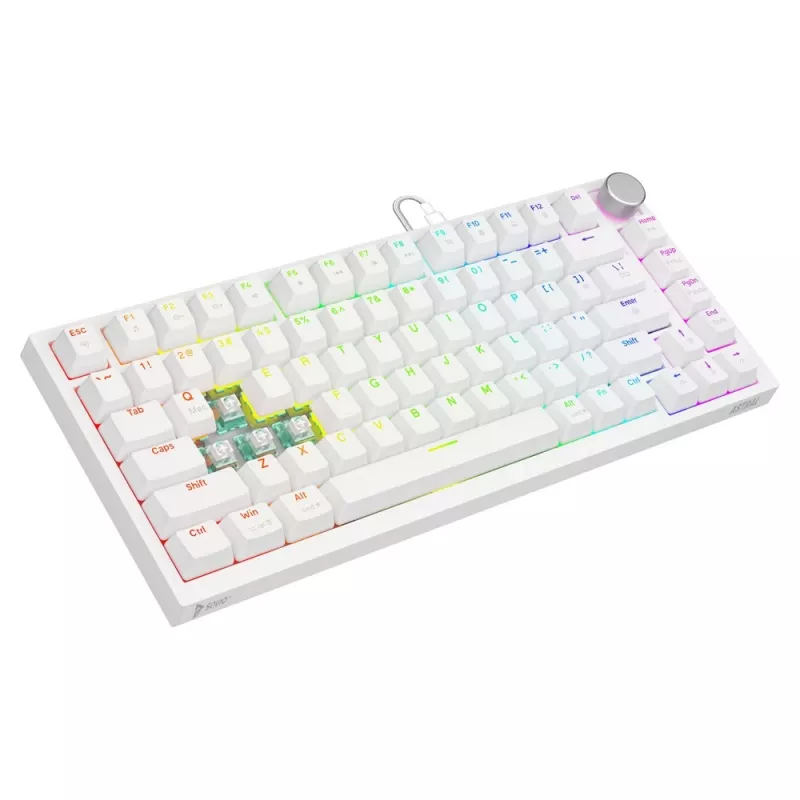 Savio ASTRAL WHITE JADE keyboard Gaming USB QWERTY US International