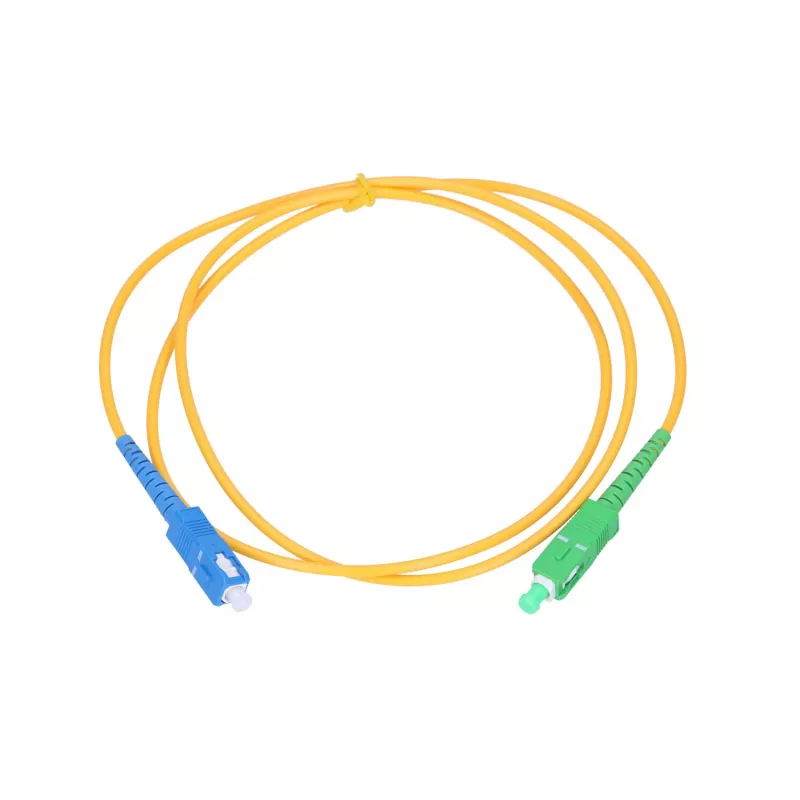 Extralink Patchcord SC/APC-SC/UPC Single mode Simplex G652D 3mm 0.5m