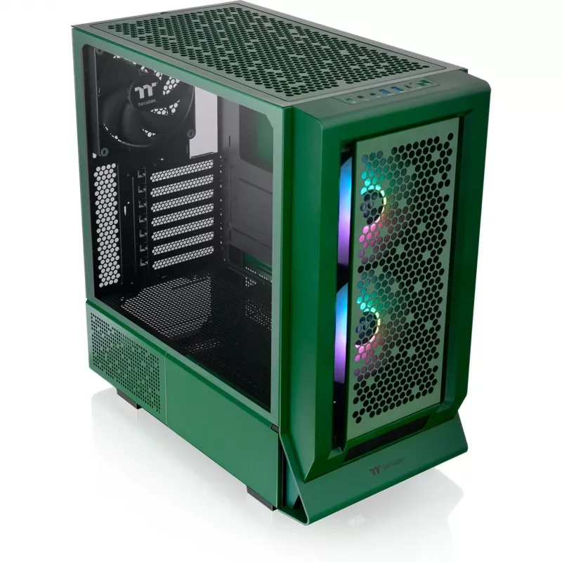 Ceres 350 MX , Tower-Enclosure Dark Green, Tempered Glass x 2