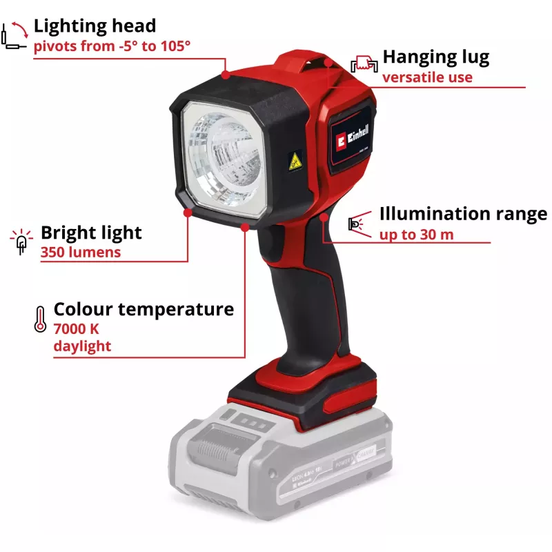 Power X-Change cordless light TC-CL 18/350 Li - Solo, 18Volt, LED Light without Battery and Charger