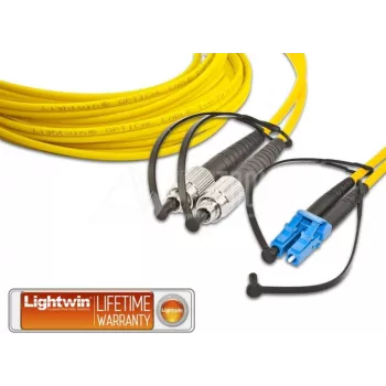 Lightwin LDP-09 FC-LC 1.0 Fibre Optic Cable 1 m 2x FC 2x LC OS2 Yellow (LDP-09 FC-LC 1.0)