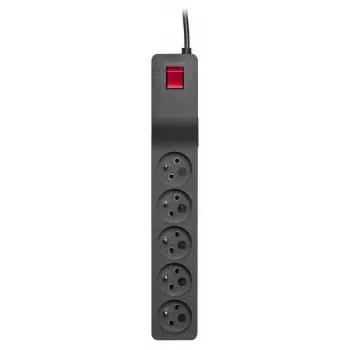 Power extension Lestar 3 m indoor black with on/off switch and indicator light, 230 V AC, 10 A