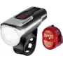 Bicycle lights SIGMA Aura 80 + Nugget II set — front LED 80 lm, USB rechargeable, aluminium/plastic housing, battery-powered
