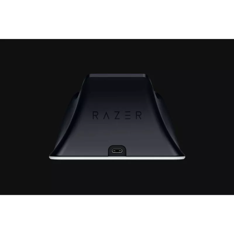 Charging stand Razer RC21-01900100-R3U1 for PlayStation 5 controllers — white, charges one controller, includes USB-C to USB-A cable