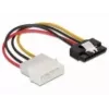 SATA HDD Cable DeLOCK 60120 4pin male with metal clip straight 0.12m
