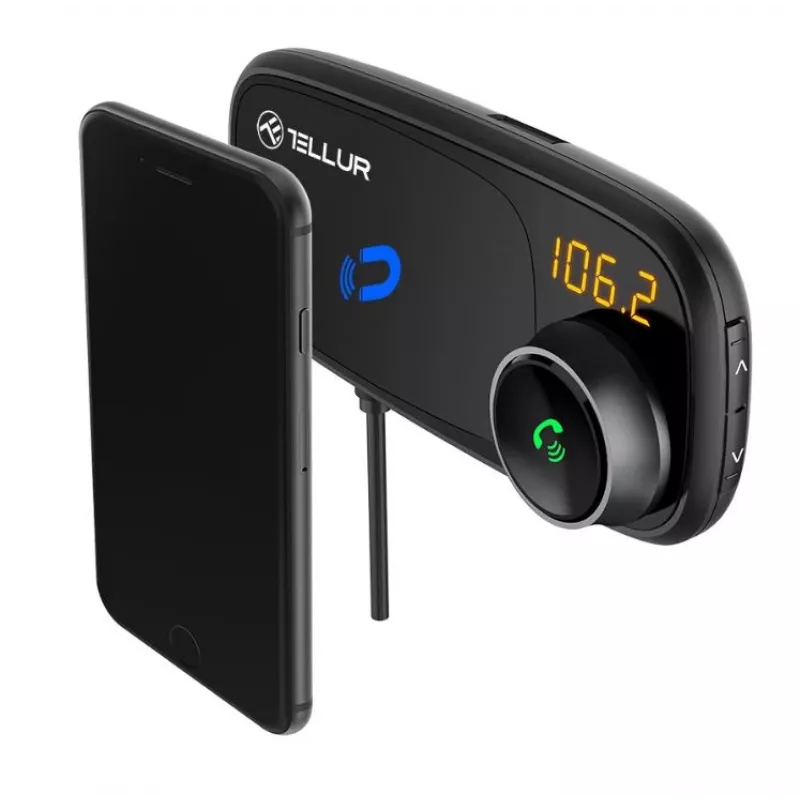 Magnetic Phone Holder Tellur FMT-B6 Black — Adjustable Angle, Compatible with Smartphones