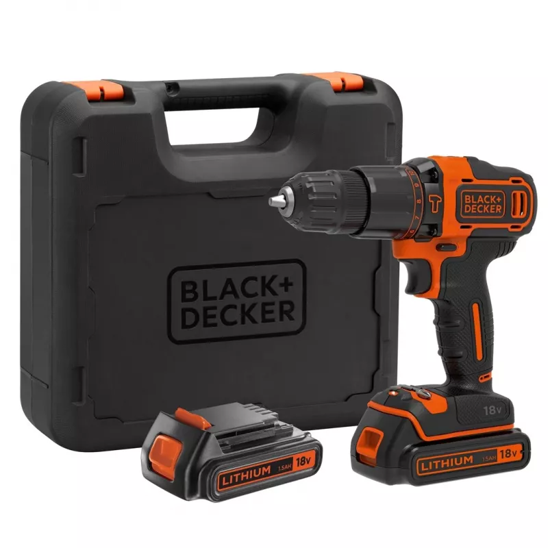 Black & Decker BDCHD18KB-QW drill Keyless Black, Orange