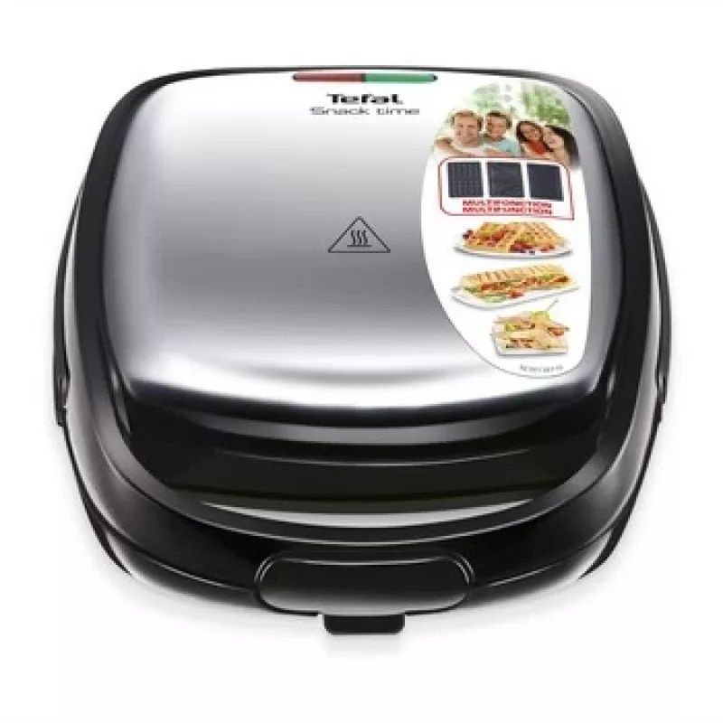Tefal SW342D38 3-in-1 Sandwich Maker, Black/Stainless Steel