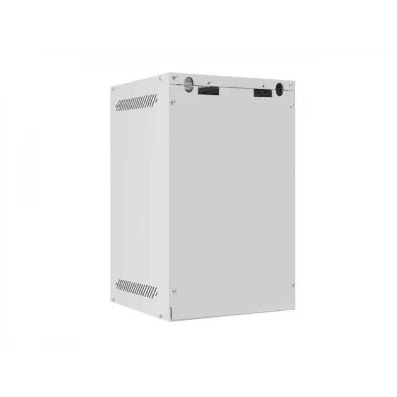 Lanberg WF10-2309-10S 9U 10 inch Wall-Mounted Rack Cabinet, 280x310x469 mm, 20 kg Load, Grey, Lockable Glass Door