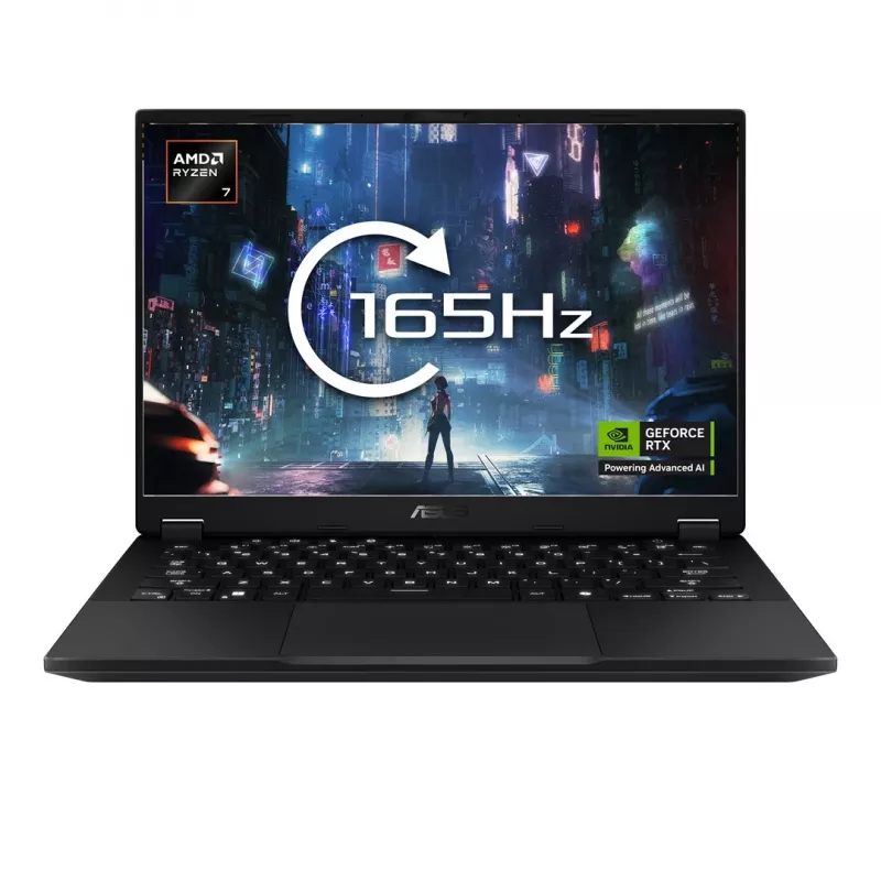 Laptop ASUS FA401UH-RG018 — 14 inch WQXGA IPS 165Hz, AMD Ryzen 7 260 (8c/16t, up to 5.1 GHz), RTX 5050 8GB, 16GB LPDDR5x, 512GB PCIe 4.0 SSD, 73Wh
