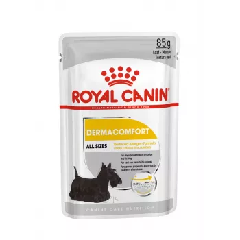 Wet dog food Royal Canin Dermacomfort Adult 85 g sachet — for sensitive skin, poultry flavour, 78% moisture