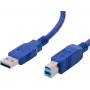 USB Cable Helos 014681 USB 3.2 Gen 1 1m USB A USB B Blue