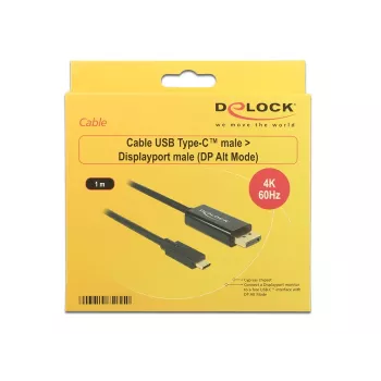 Video cable adapter USB Type-C DisplayPort DeLOCK 85255