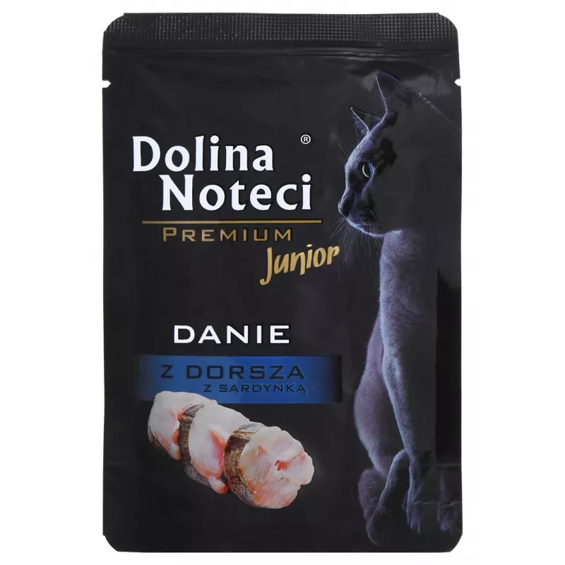 Dolina Noteci Premium Cod and sardine dish - wet food for kittens - 85g