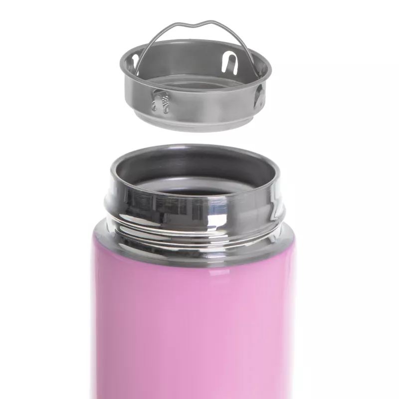 Thermal Flask Adler AD 4506P stainless steel with silicone sleeve, pink, vacuum insulated