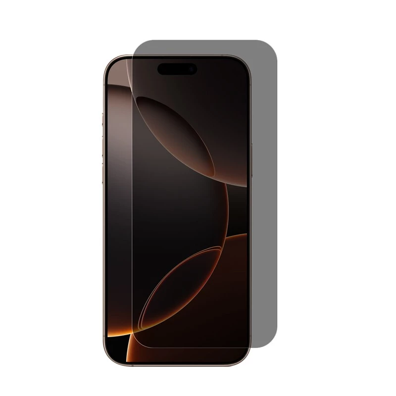 Tempered privacy glass Crong for iPhone 16 Pro Max — anti-glare, scratch-resistant