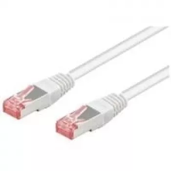 Wentronic Goobay CAT 6 Patch Cable, S/FTP (PiMF), White, 0.25 m - LSZH Halogen-Free, Copper (93217)